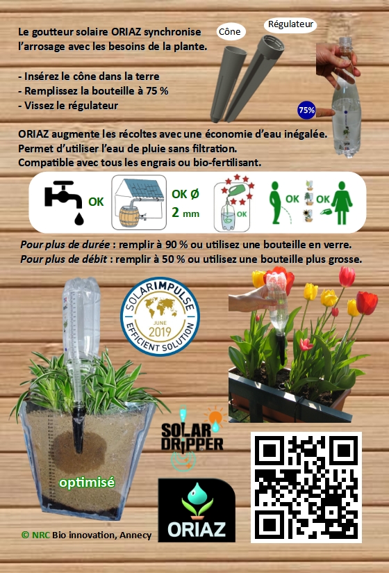 Arrosage automatique pour plantes d'intérieur - Solar-Dripper ®
